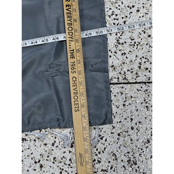 Madison Park Window Valance Knot Tab Top Panel Dark Gray Satin Drapery Beaded - Picture 9 of 9